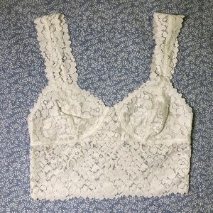 Free People White Lace Bralette Medium